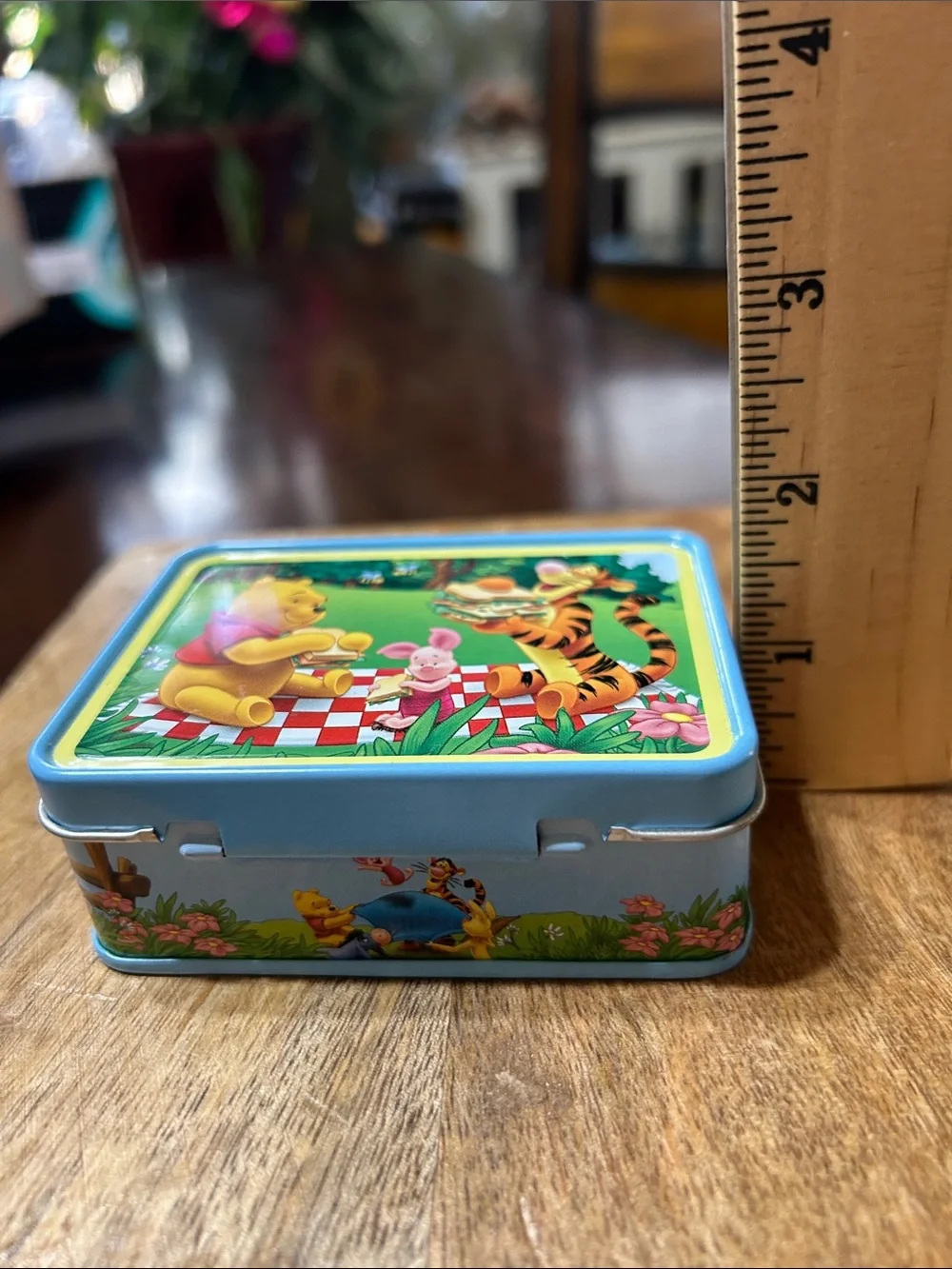 Vintage Disney 2000 Peek-A-Pooh Lot of 8 Phone Charms & Winnie Tin Box Bundle